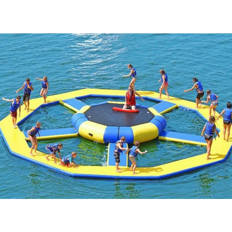 New Product Summer Water Floating Toys Inflatable Water Trampoline Bounce