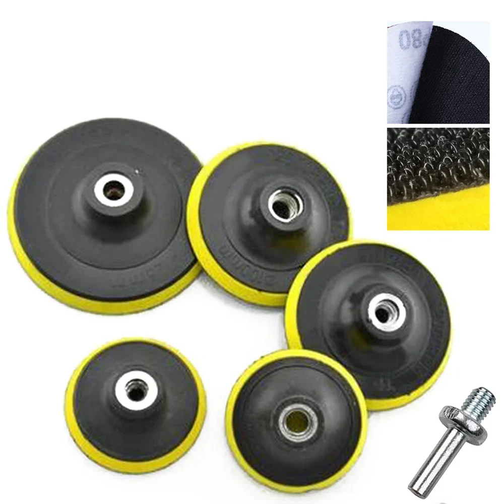 Imagem -03 - Auto-adesivas Backing Pads Polimento Plate Angle Grinder Wheel Sander Disc Polimento Tools Thread Adapter 37 10 mm 14 mm