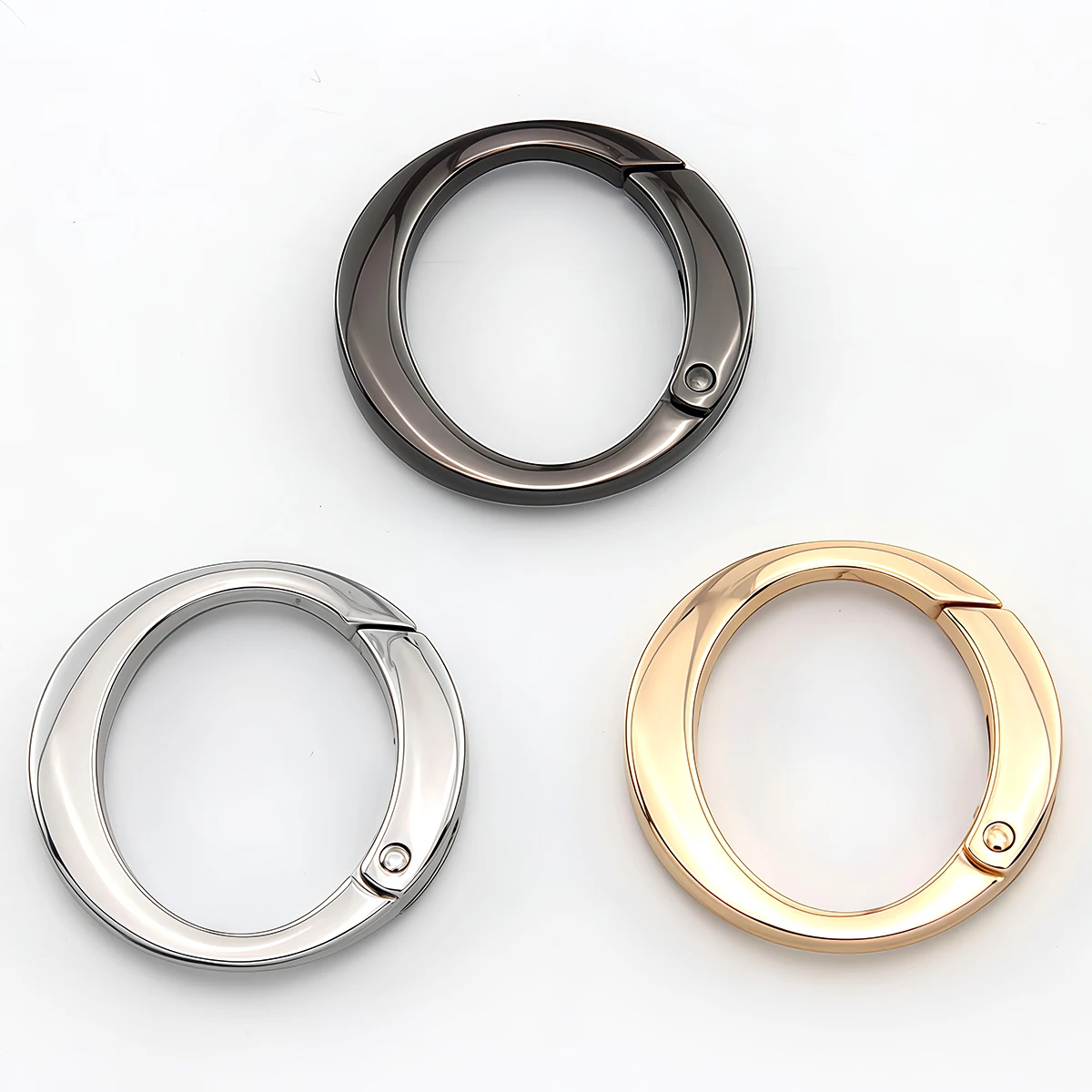 2pcs Metal Spring Clasp O Ring Openable Round Carabiner Keychain Clips Bag Hangbag Hook Dog Chain DIY Jewelry Buckle Connector image 4