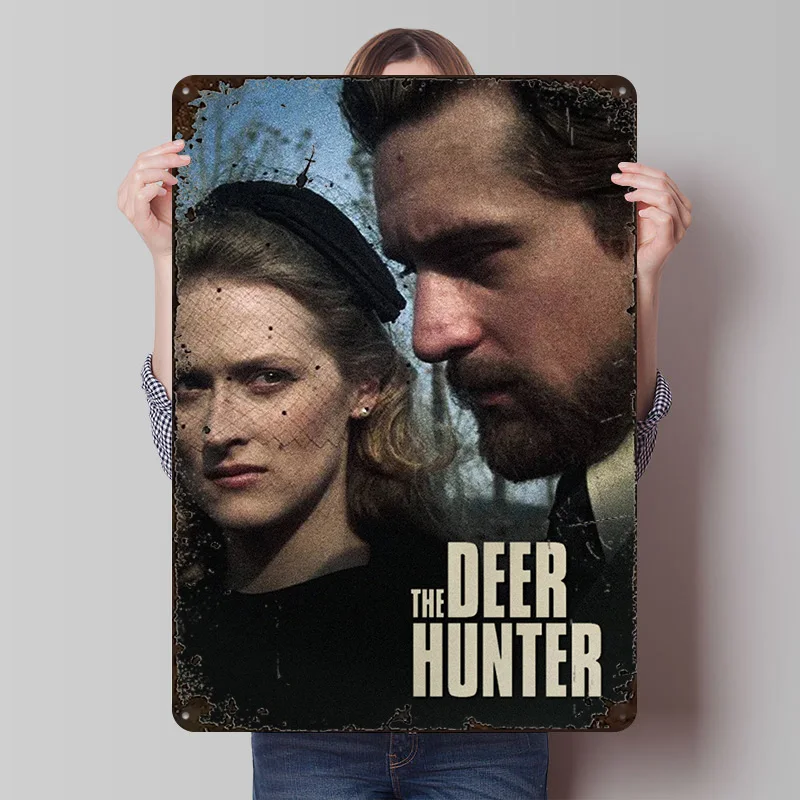 The Deer Hunter Movie Metal Poster Custom Wall Art Retro Vintage Tinplate Signs for Room Decorating Interior Home and Decoration