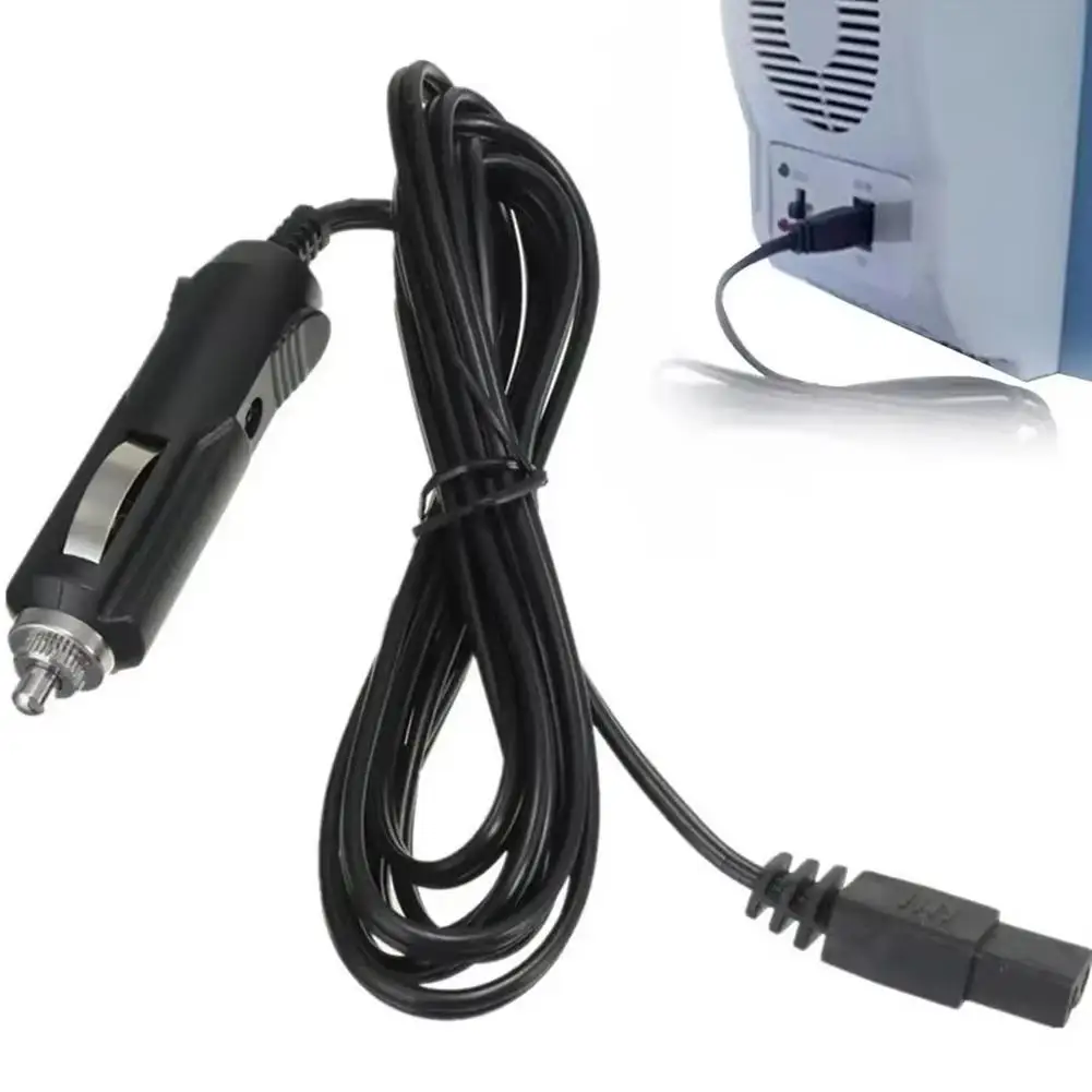 2m 12/24V Lead Cable Plug Wire 2 Pin Charger For Car Cooler Cool Box Mini Fridge Car Refrigerator Cigarette Lighter Power Cord 