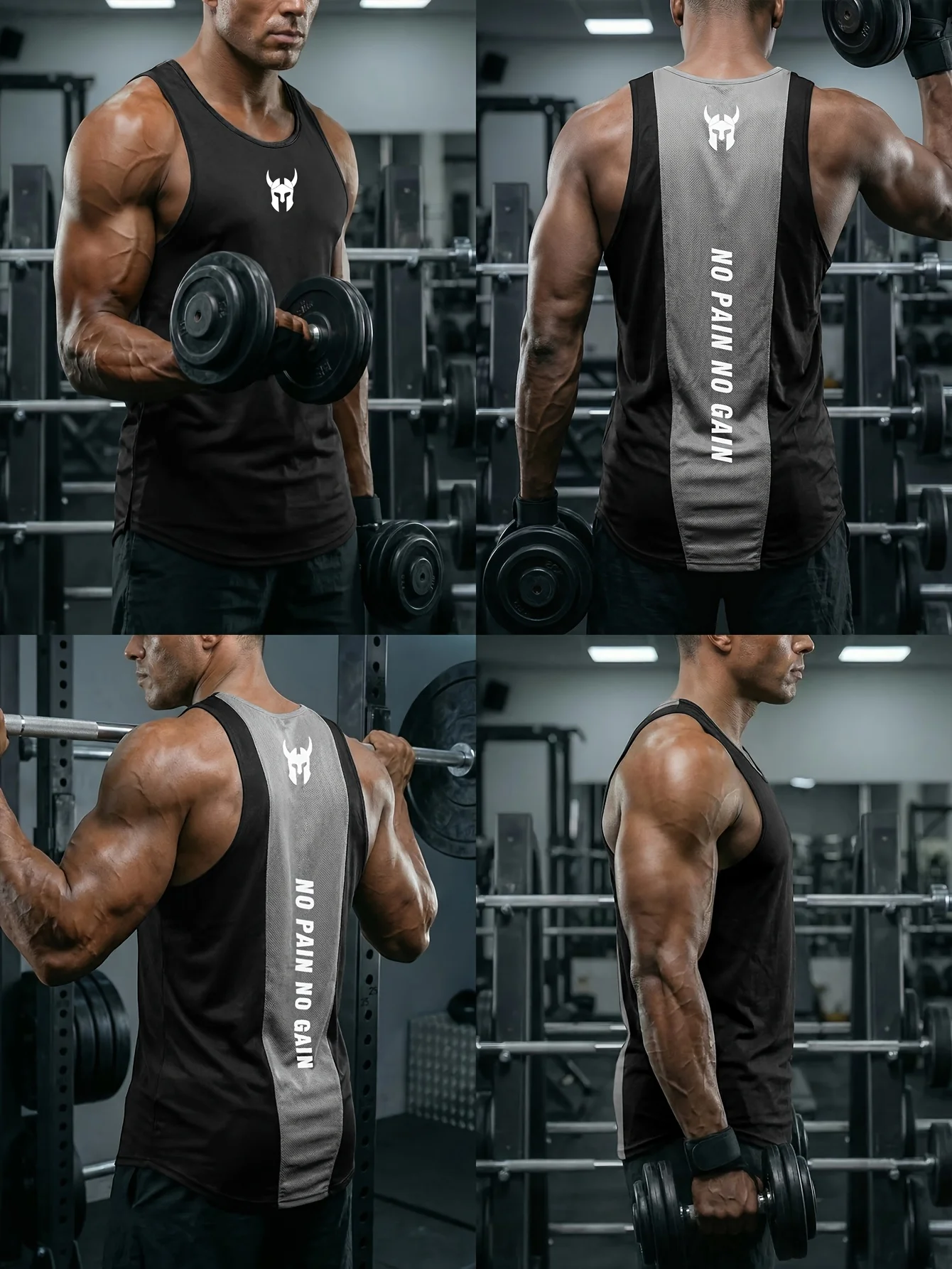 New Simple Striped KING 3D Printed Men Tank Tops Summer Sleeveless Casual Sports Vest Crew Neck Breathable Oversized Tees Tops ﻿