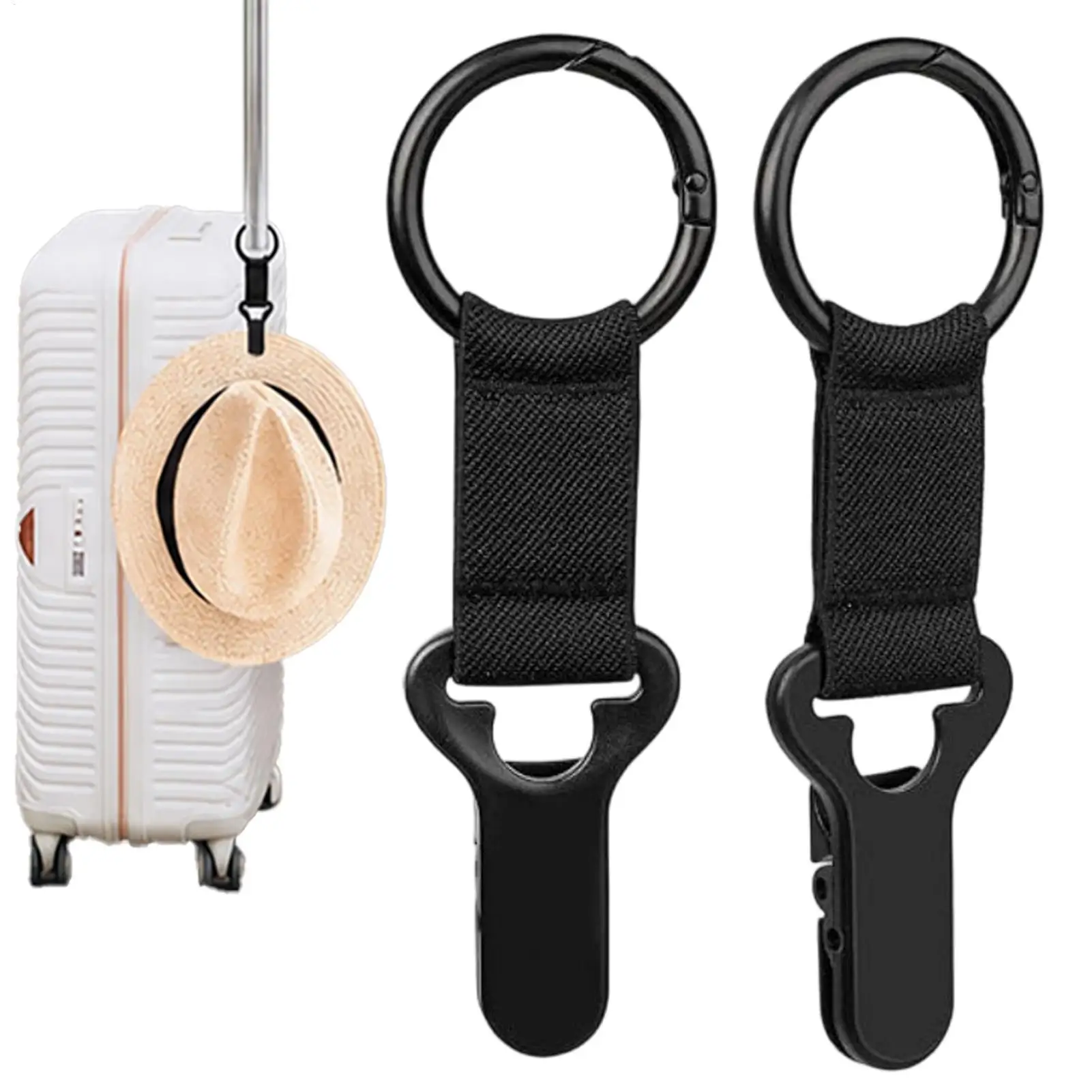 Hat Clip for Travel on Bag 2 Pieces Beach Purse Hat Holders Handbag Caps Holder for Women Men Travelers Hikers Beach Cruise