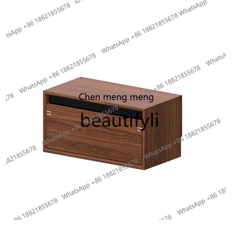 

Solid wood bookcase, black walnut free combination cabinet, Nordic TV cabinet, storage floor