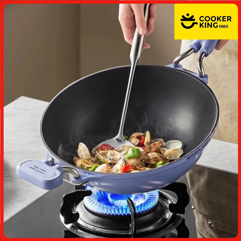 

COOKER KING 30 см кастрюля для тушения большой емкости с крышкой антипригарная сковорода вок с бакелитовой ручкой кастрюля из алюминиевого сплава точечные товары