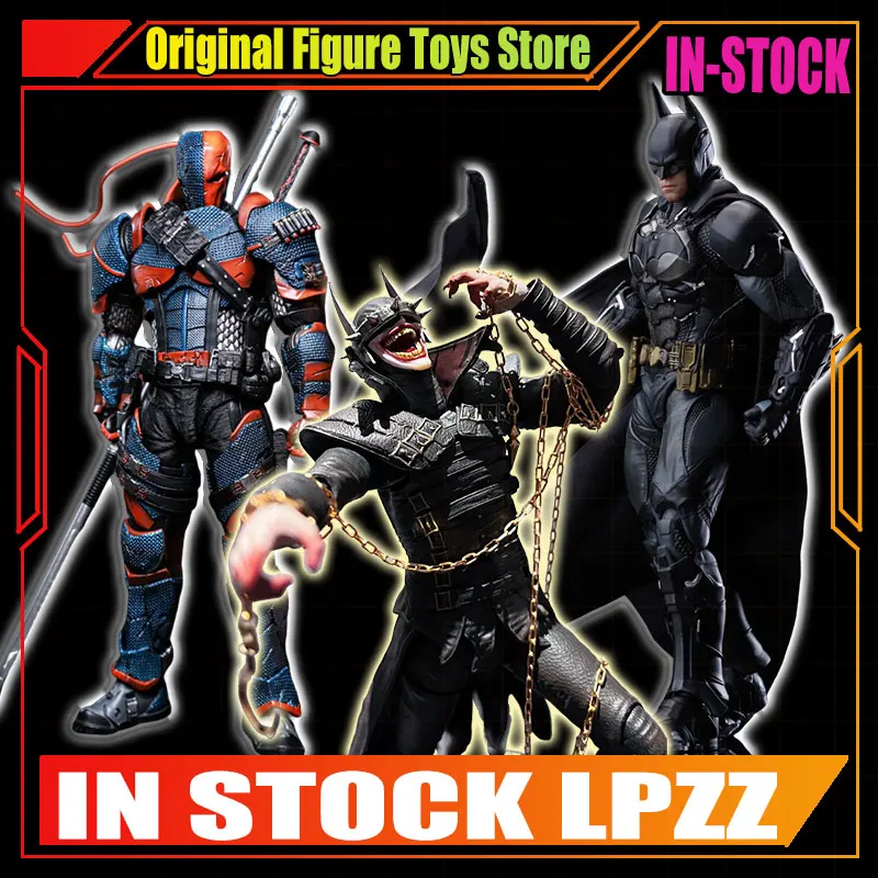 

In Stock Original Lpzz Deathstroke Anime Figure Arkham Knight Batman Action Figurine The Batman Who Laughs Models Toys Boys Gift