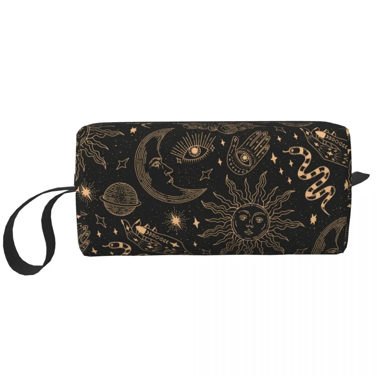 

Custom Bohemian Witch Starry Sky Snake Cosmetic Bag Women Kawaii Capacity Sun and Moon Makeup Case Beauty Storage Toiletry Bags