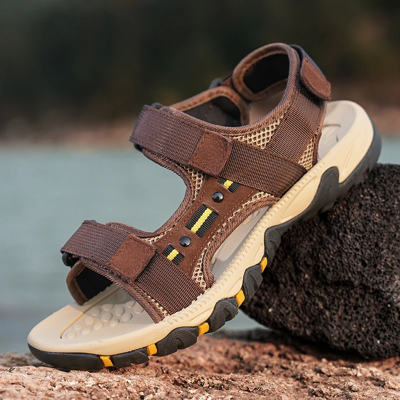 

Летние сандалии, мужские повседневные спортивные мужские сандалии, нескользящие и прочные пляжные сандалии Baotou