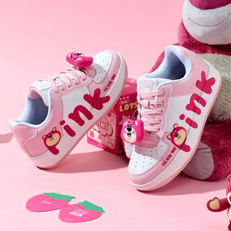 Disney Cute Cartoon Lotso Primavera Scarpe casual multifunzionali genitore-figlio Scarpe comode da corsa in tela Regalo per gli studenti