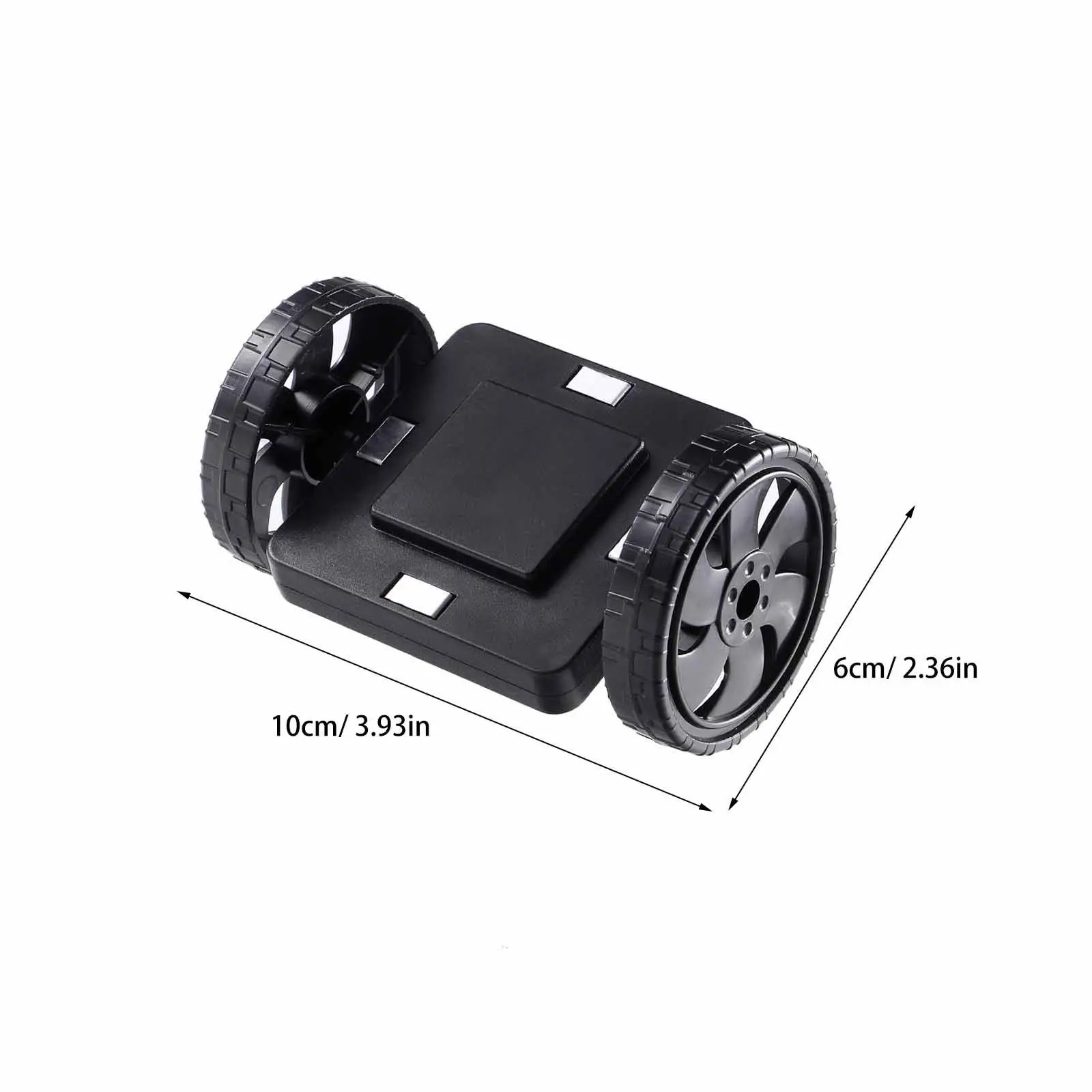 2 Ruedas Magnéticas Negras para Base de Construcción, para el Desarrollo Cerebral de los Niños, Creativas, Compatibles con el Conjunto de Construcción de Coches