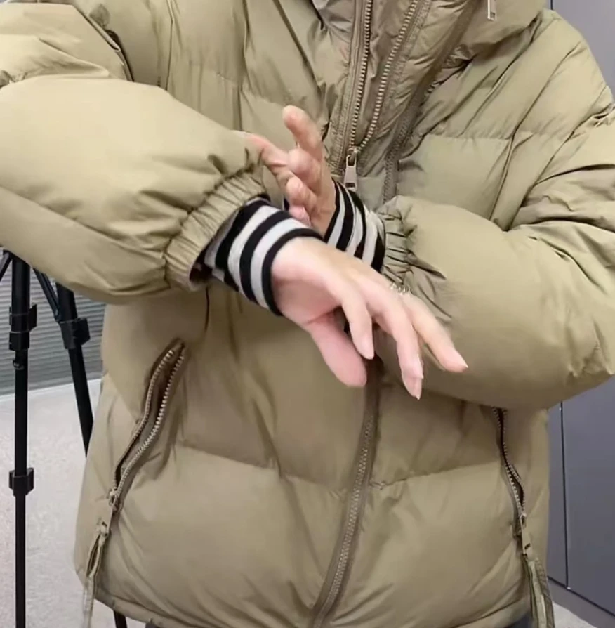 الشتاء الإناث حجم كبير معطف مبطّن بالقطن الرجعية المرأة فضفاضة الترفيه سترات أبلى السيدات الموضة