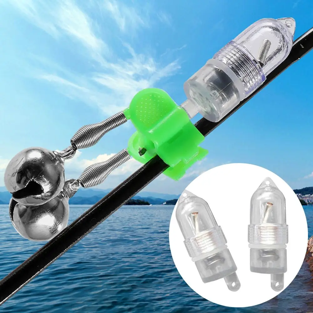 High Quality Portable Durable Fishing Alert Bell LED Light Rod Tackle Bite Sound Alarm