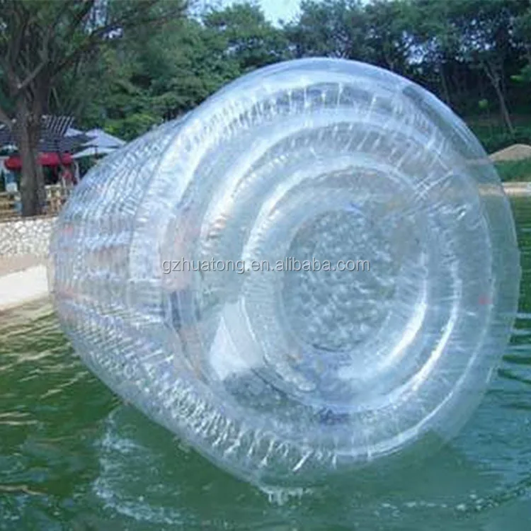 Customized Large PVC Clear Inflatable Walking Water Rolling Roller Balls Tube Toy Ball Unisex Water Balloon Water Park 1-2 Years