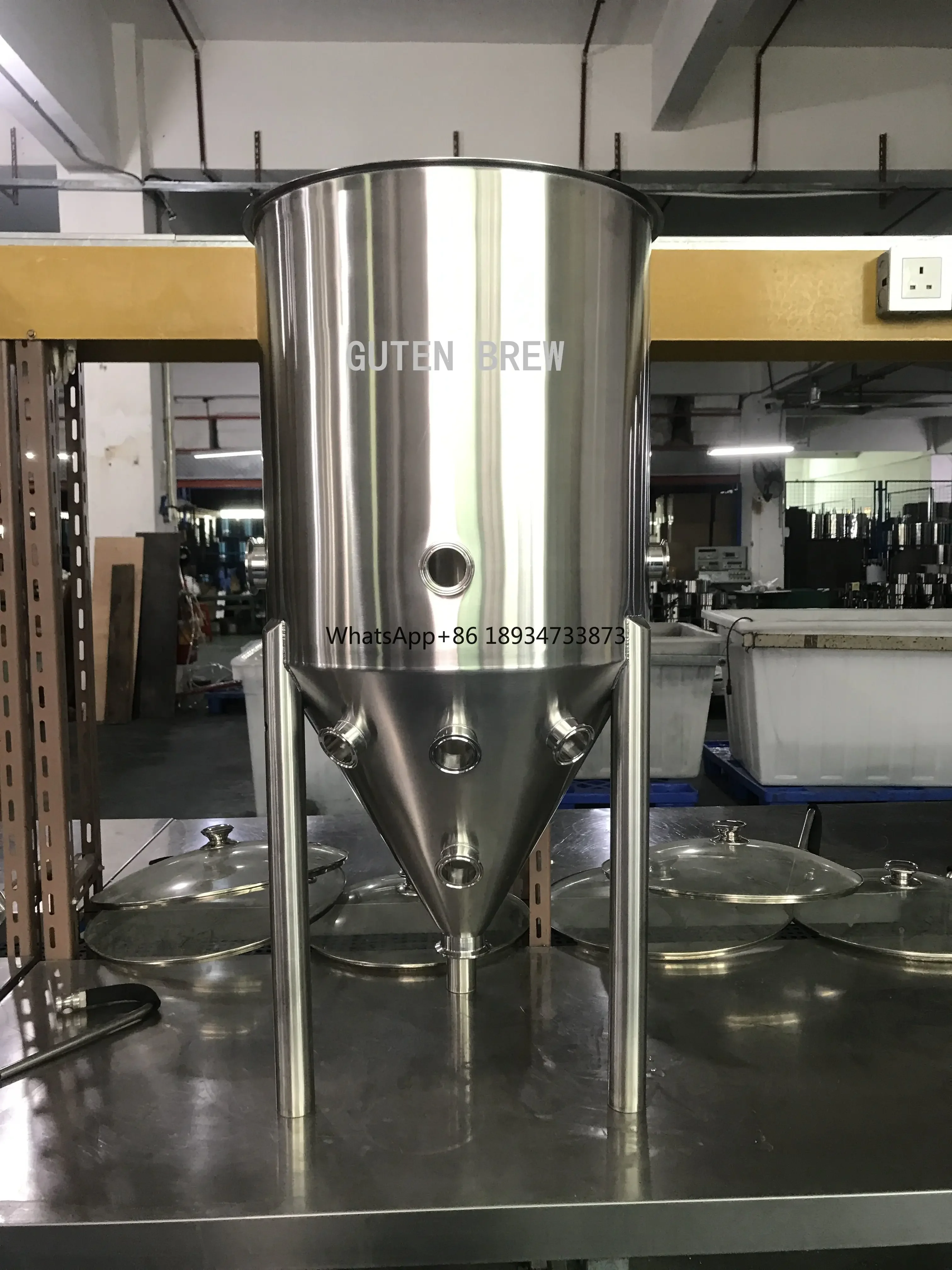 Stainless steel 304 Conical Fermentor 30L-105L Tank Fermenter with Chiller for home brewing Beer fermentation tank