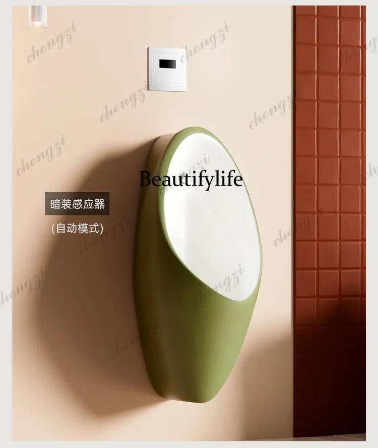French retro intelligent sensor, wall-mounted shopping mall wall-mounted automatic flushing urinal