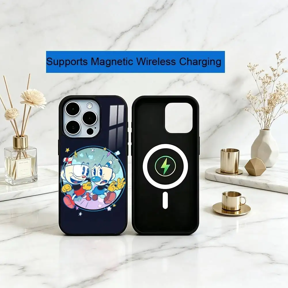P-Popular C-Cuphead Game Phone Case For iPhone17,16,15,14,13,12,11 Plus,Pro Supports Magnetic Wireless Charging