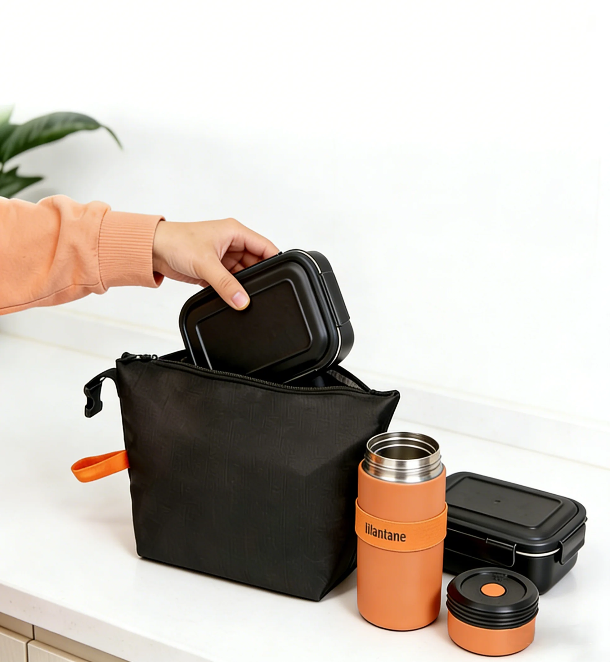 1 Stück Lunch-Tasche mit größerem Fassungsvermögen, auslaufsichere Kühltasche, Lebensmittel-Lunch-Behälter, tragbare Bento-Tasche für Schule, Arbeit, Büro, Picknick