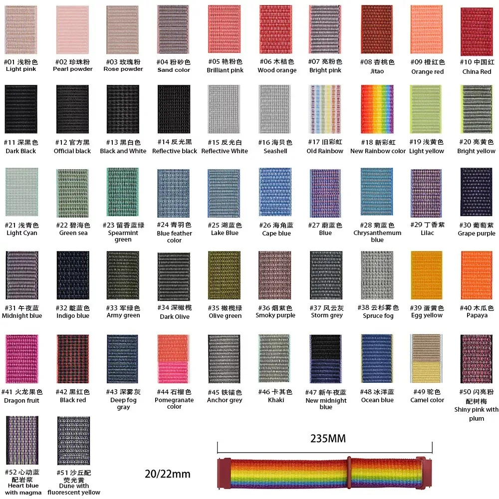 Pulseira de nylon de 20mm 22mm para amazfit gtr 42 47mm/gtr2/2e/3/3 pro/4/gts/gts2/mini/3/4 pulseira para amazfit bip-u-s/stratos 2 2s