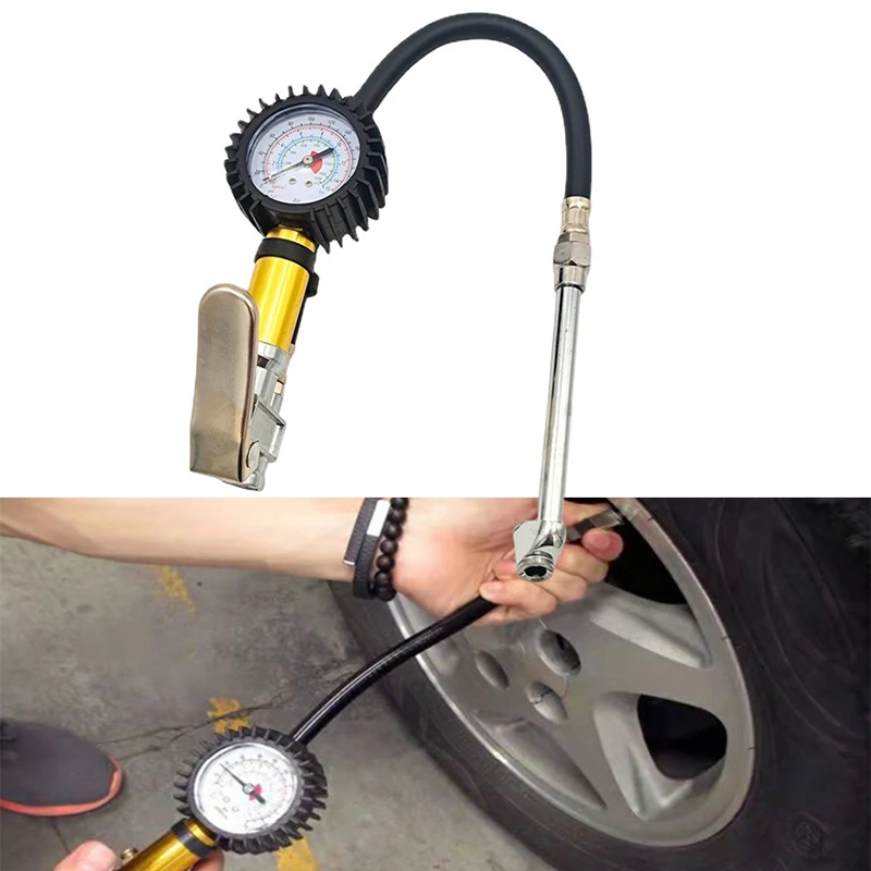 

Inflator Tire Inflator Gauge Pump 12 Self Clamping Tire Inflator With Air Pressure Gauge And Quick Air Connector
