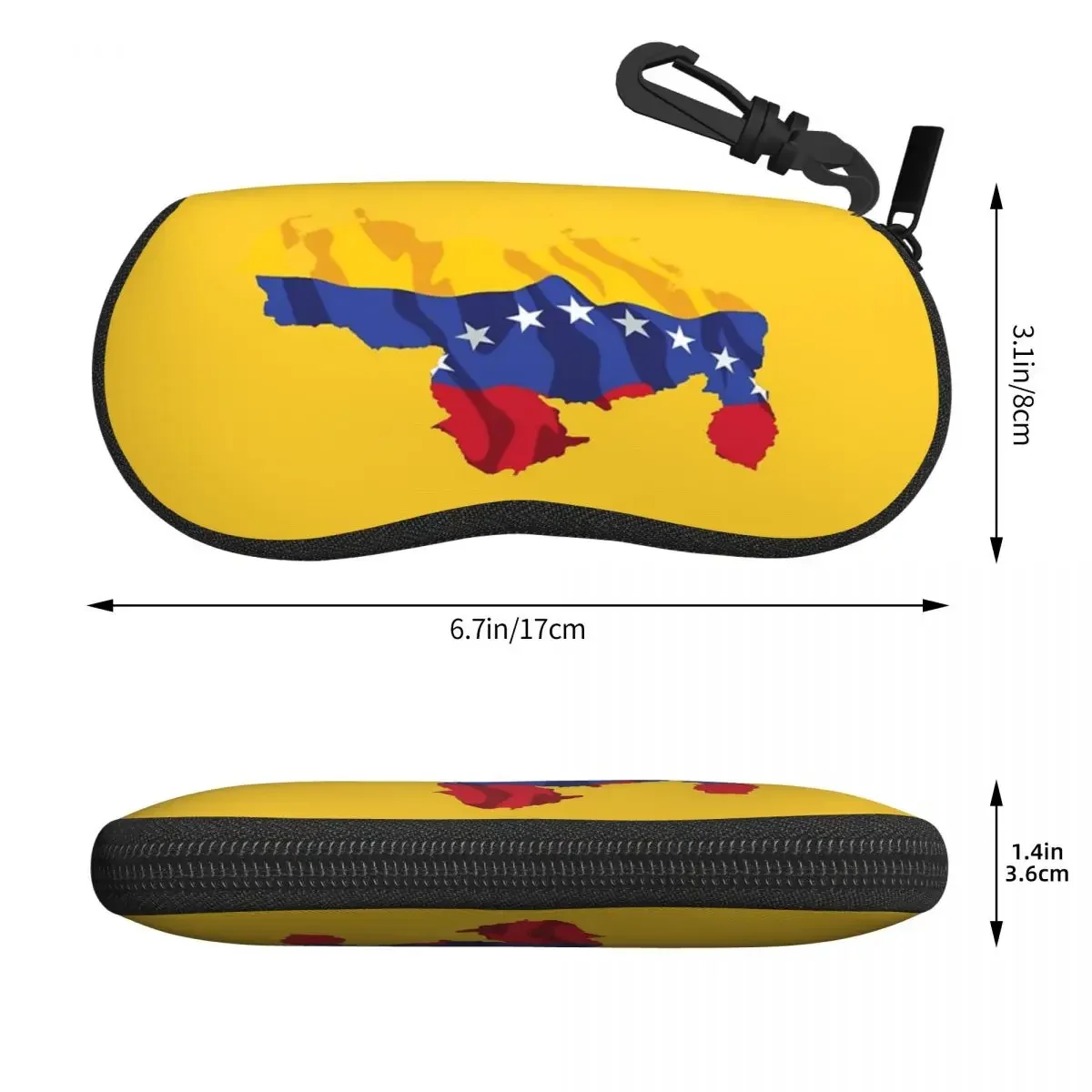 Venezuela Flag Shell Glasses Case Portable Sunglasses Box Women Men Soft Eyeglass Bag Pouch