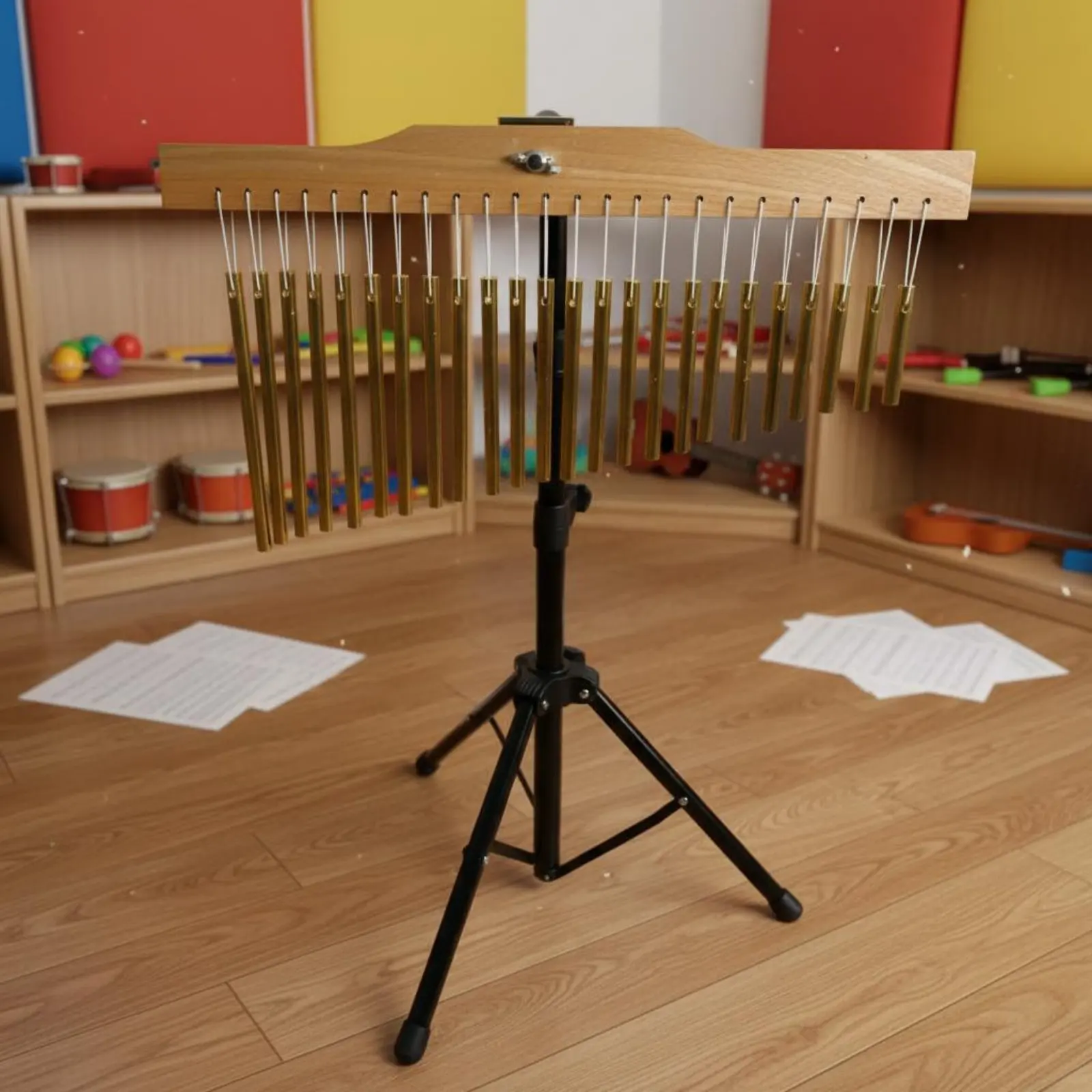 

Bar Chimes with Stand Easy to Learn Percussion Wind Chimes Mark Tree Instrument Portable Tone Bar Tree Set Precise Tuning