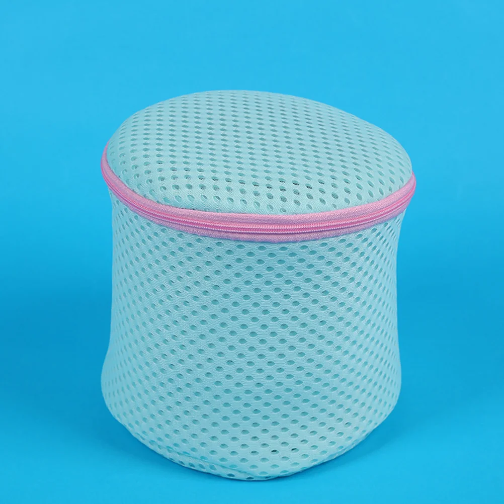 

2Pcs Cylindrical Washing Bag Bra Organizer Polyester Mesh Design Water Soap Circulate Clean Thoroughly No Smell