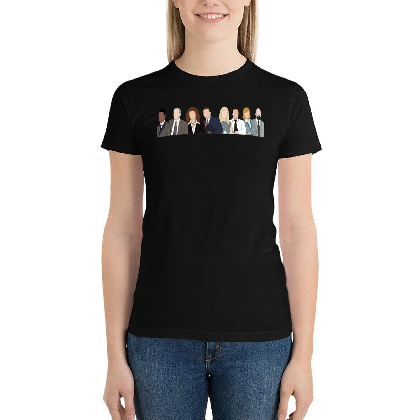 

the west wing cast T-Shirt summer top funny t-shirt dress for Women graphic