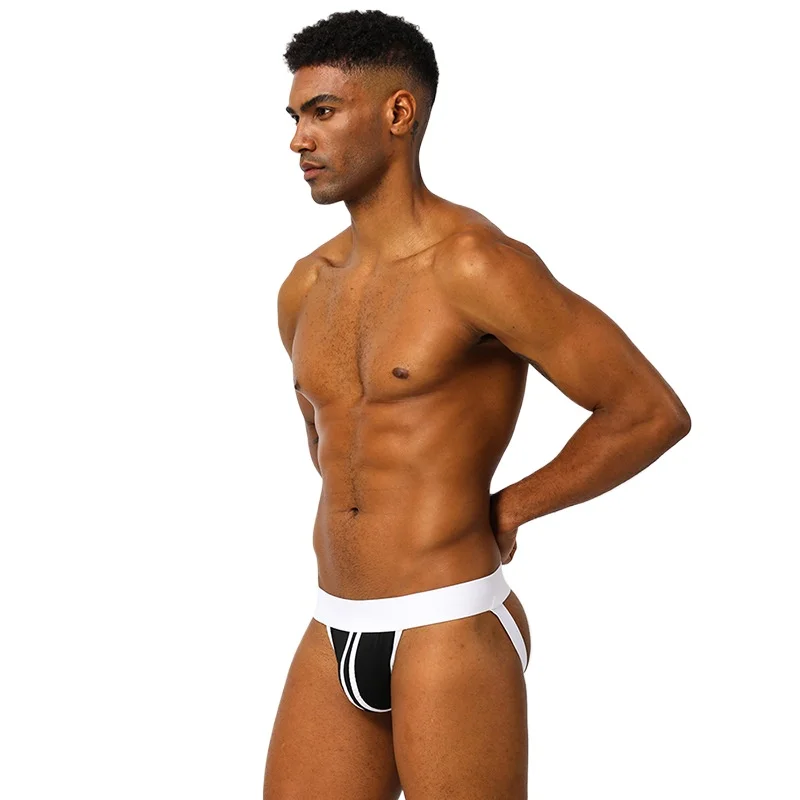 

New Men's Fun Double-ding Solid Color, Cotton U Convex Bag, Sexy Empty and Comfortable Underwear.