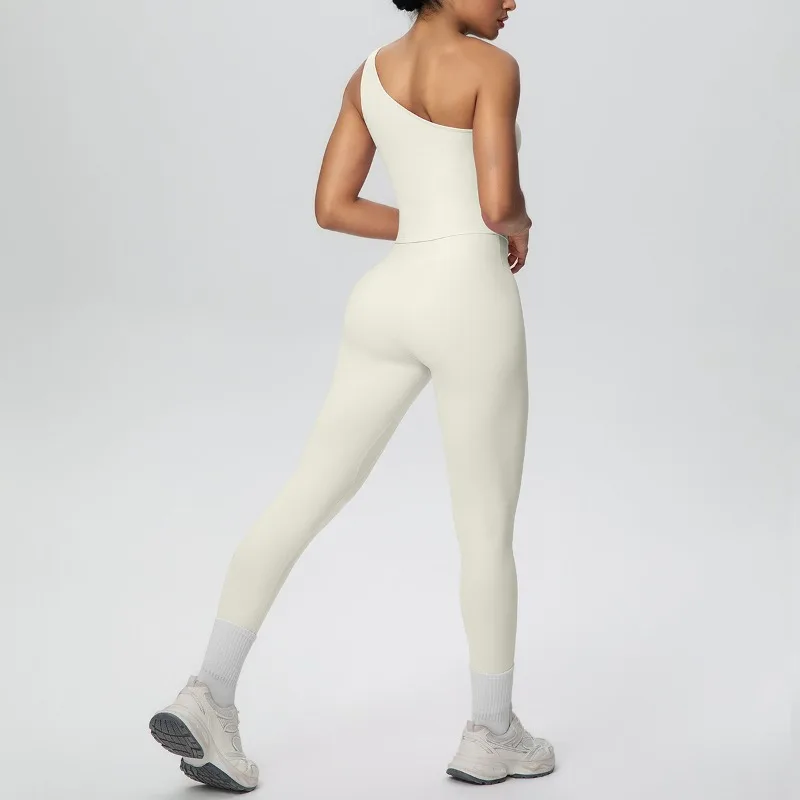 

Women's 2 Piece Seamless Yoga Suit Sports Fitness Set Brushed Vest Long Pants Sportswear Comfortable Quick Drying Tracksuit