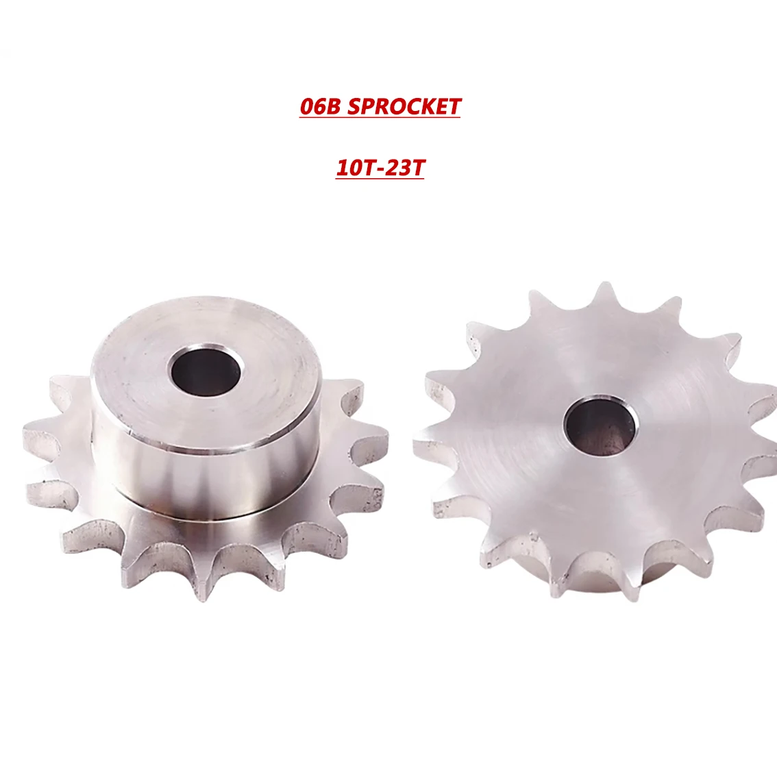 06B 304 Stainless Steel Chain Sprocket 10-25 Teeth Pitch 9.525mm Industrial Drive Sprocket Gear Chain