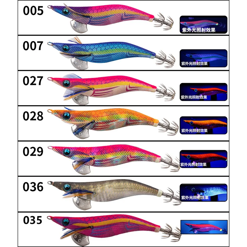ياماشيتا اليابان خشبية الروبيان الحبار السنانير EGI-OH الفلورسنت ليلة الصيد الحبار السنانير الضحلة سريعة غرق الحبار السنانير #2