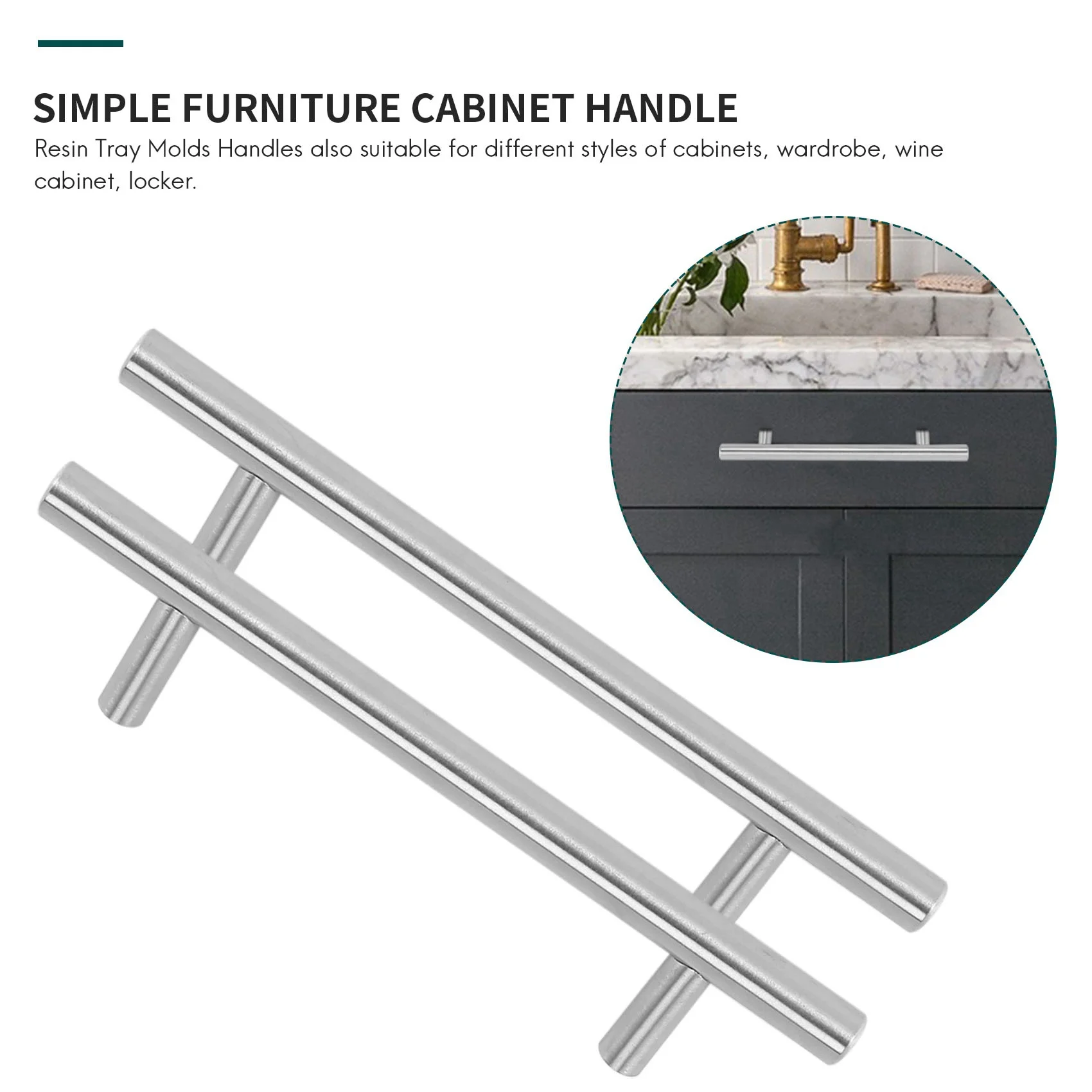 4PCS Silver Resin T…