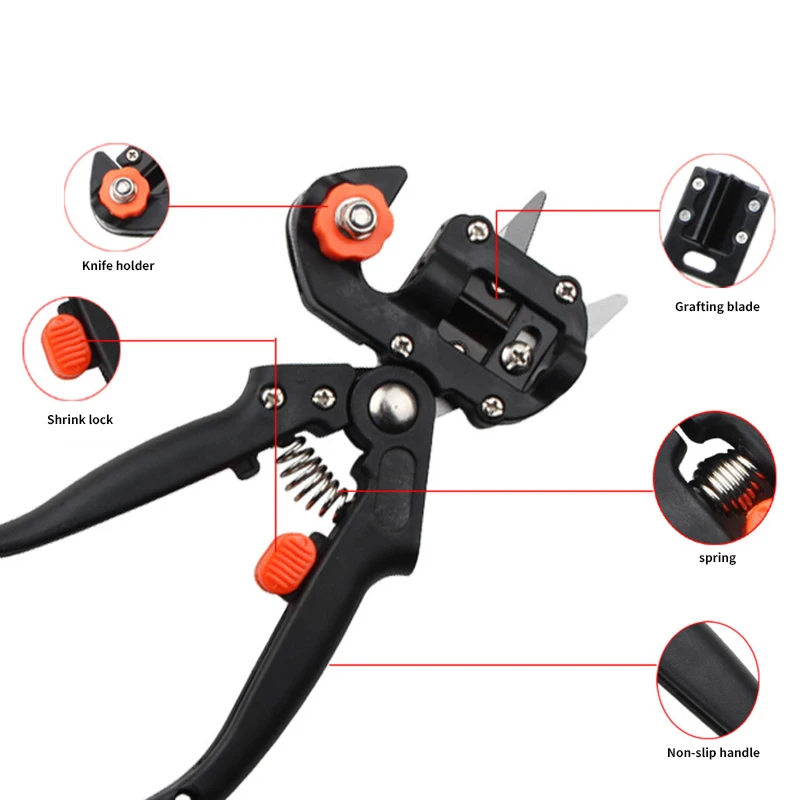 ABGG-2-In-1 Grafting Tools Pruning Pruner Cutting Tool Kit Fit For Fruit Tree Grafting Garden Hand Tool