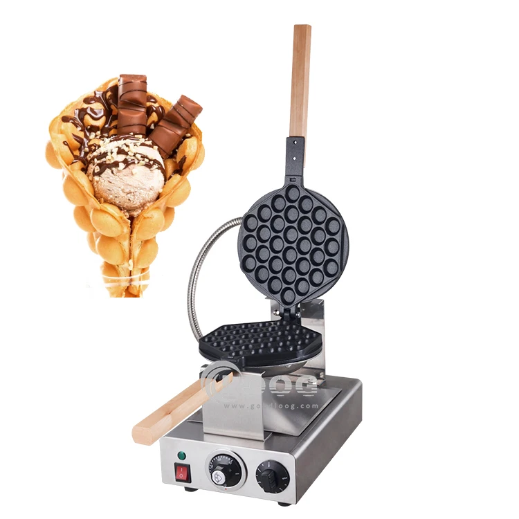 Professional Stainless Steel Hong Kong Egg Waffle Making Machine EGO Thermostat Commercial Bubble Waffle Machine for Business