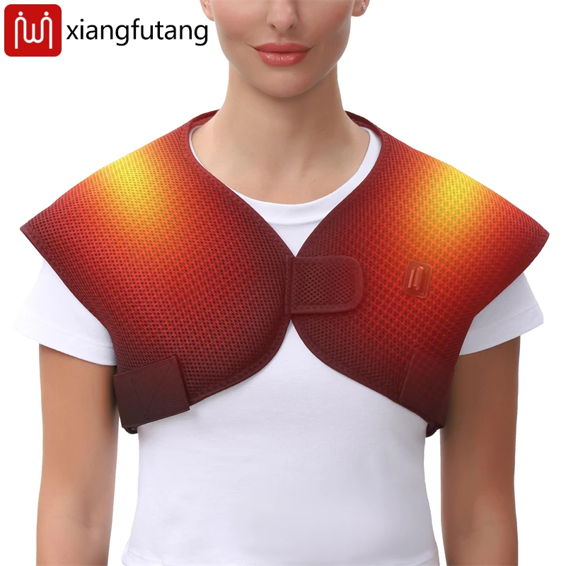 

Электрический массажер для плеч с подогревом, 3 функции нагрева, инфракрасная терапия, расслабление мышц плеч, спины, зимнее домашнее использование, унисекс