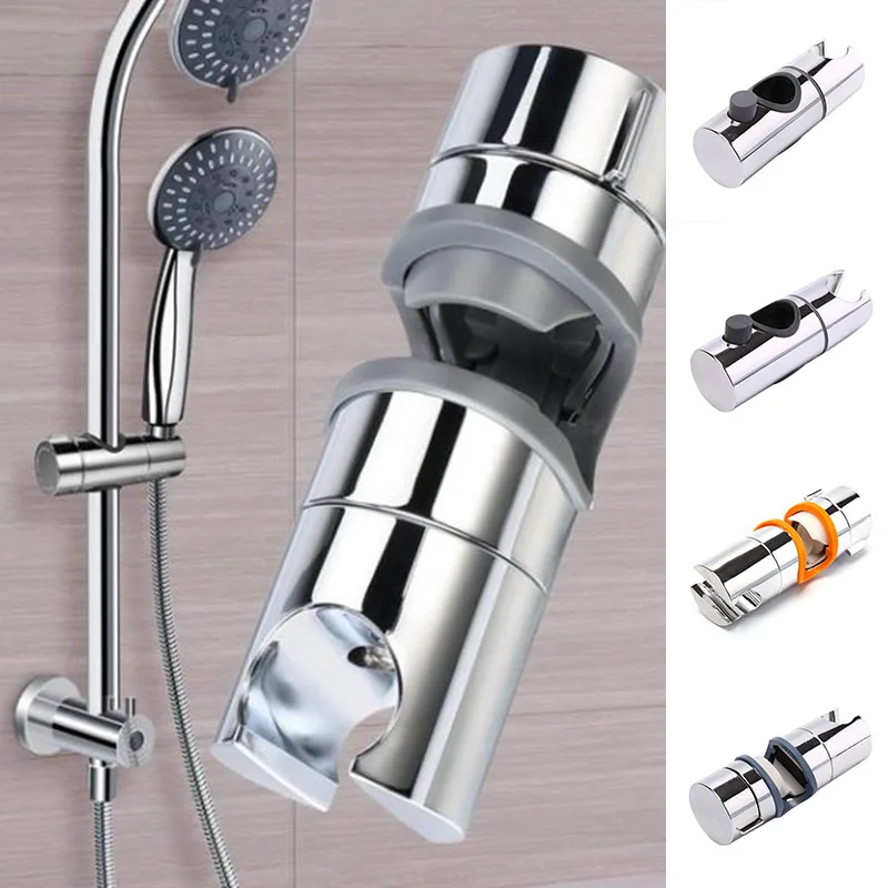 Adjustable Shower Head Holder For Slide Bar Chrome Shower Rail Slider Holder