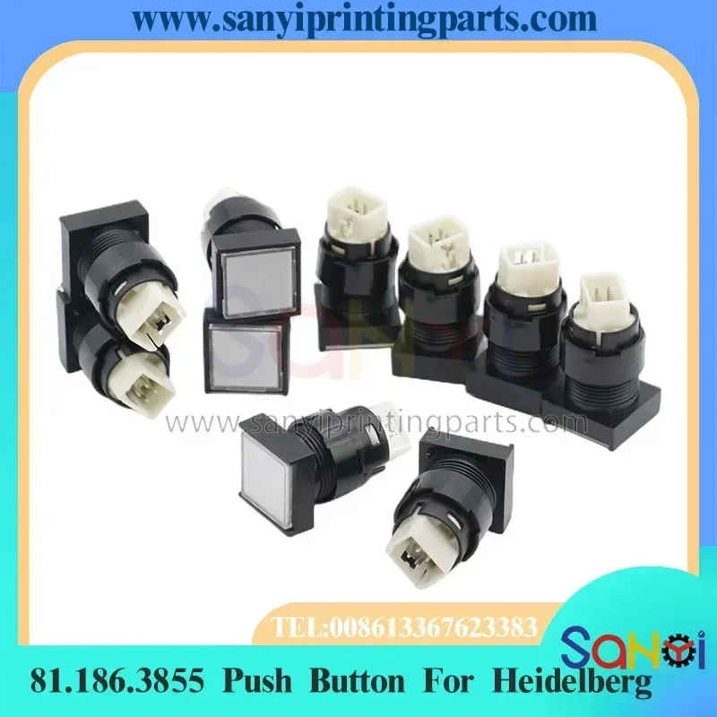 

10 шт./лот лучшее качество 81.186.3855 кнопка с подсветкой 1tra 1.15114.106/1002 для деталей печатной машины Heidelberg