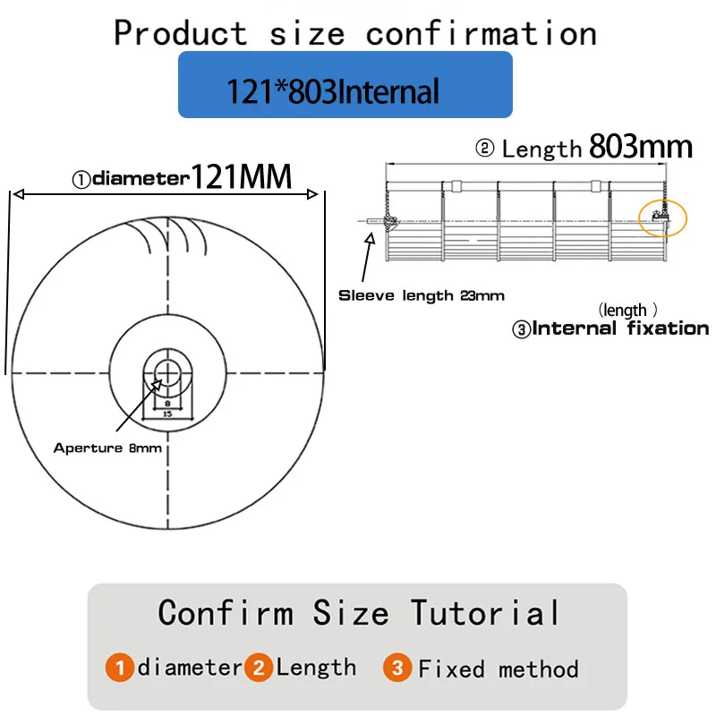 Suspended air conditioning rotor blades Air conditioning machine room rotor through flow fan blades Fan blades121*803