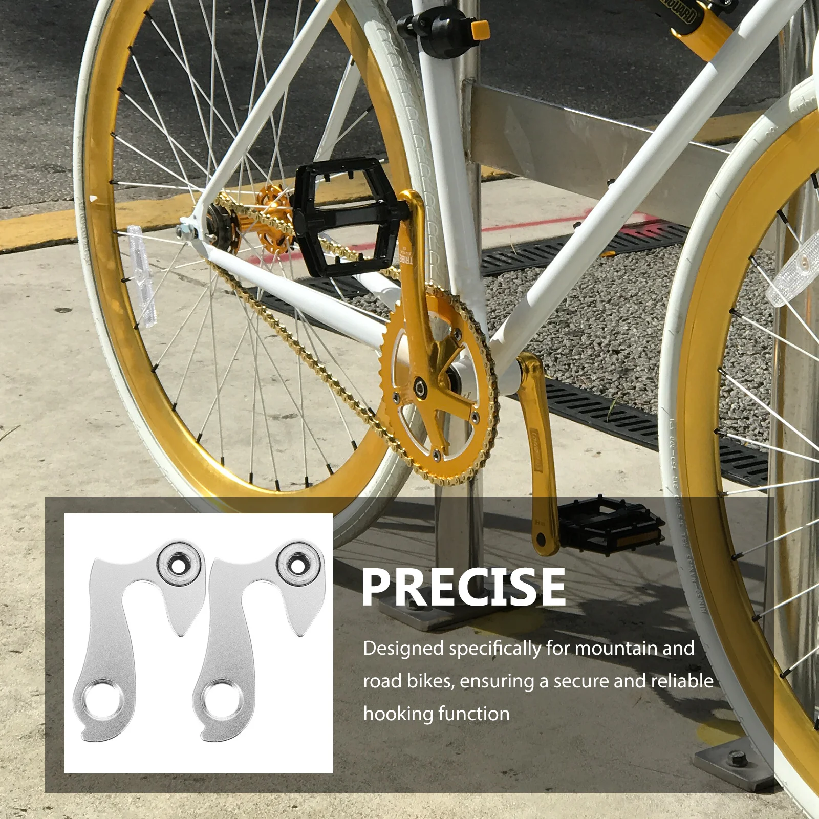 2Pcs Rear Derailleur Hanger Universal Bike Frame Tail Hook Durable Alloy Cycling Accessory Adjustable Hanger