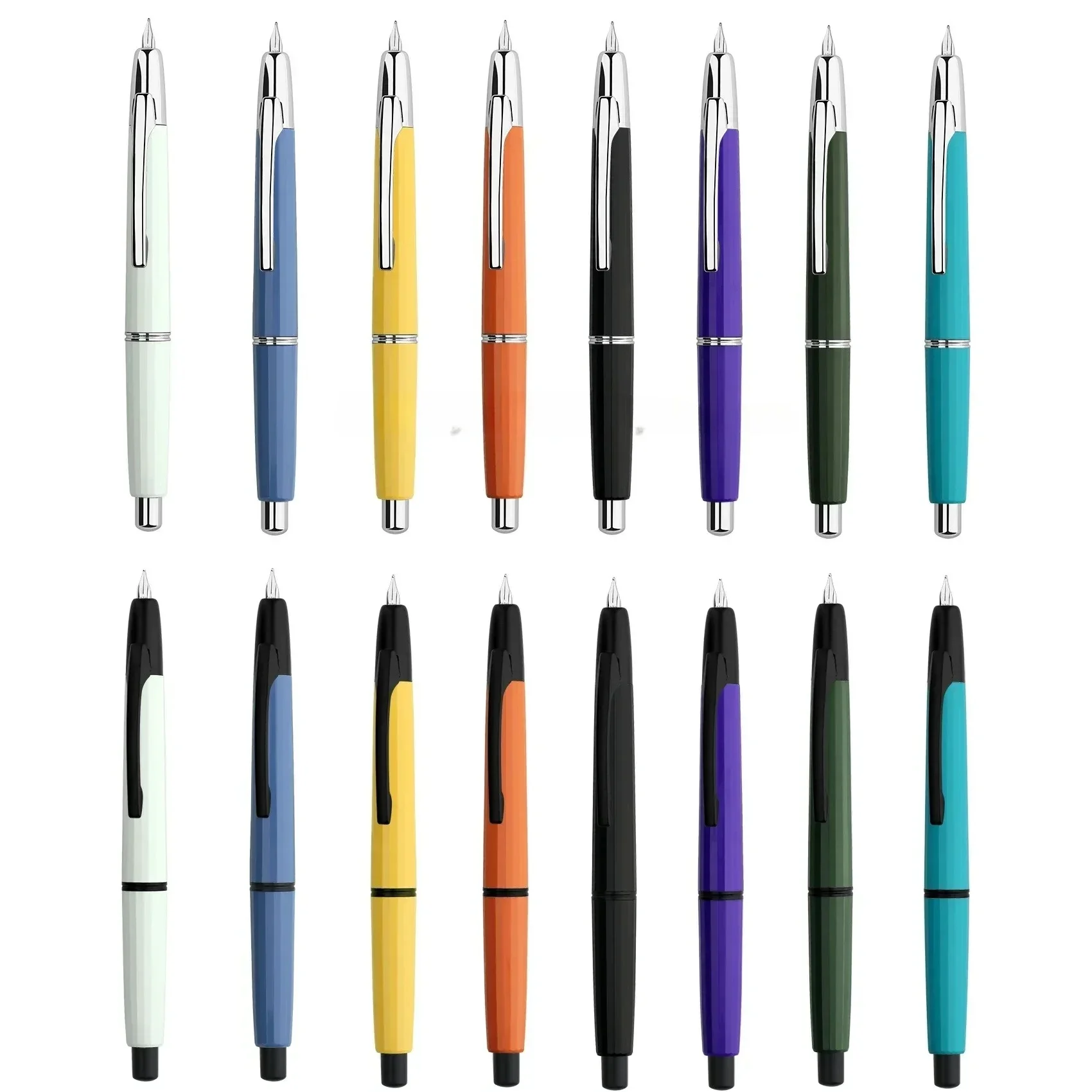 16 Colors MAJOHN A2 Press Resin Fountain Pen Extra EF/F Nib Ink Pen Converter For Writing Christmas Gift Lighter Than A1