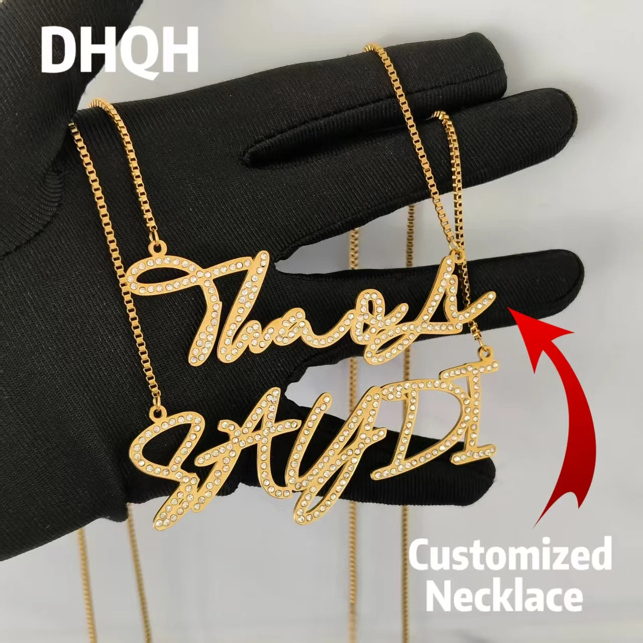 

New Wholesale Personalized/Customized Name Diamond Customized Necklace Personalized Letter Pendant Anniversary Gift Direct Sale