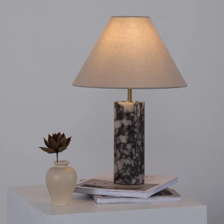 LED E14 Luxury Atmosphere Desk Lights Designer Minimalist Marble Table Lamp Home Decor Bedroom Bedside Living Room Study Hotel