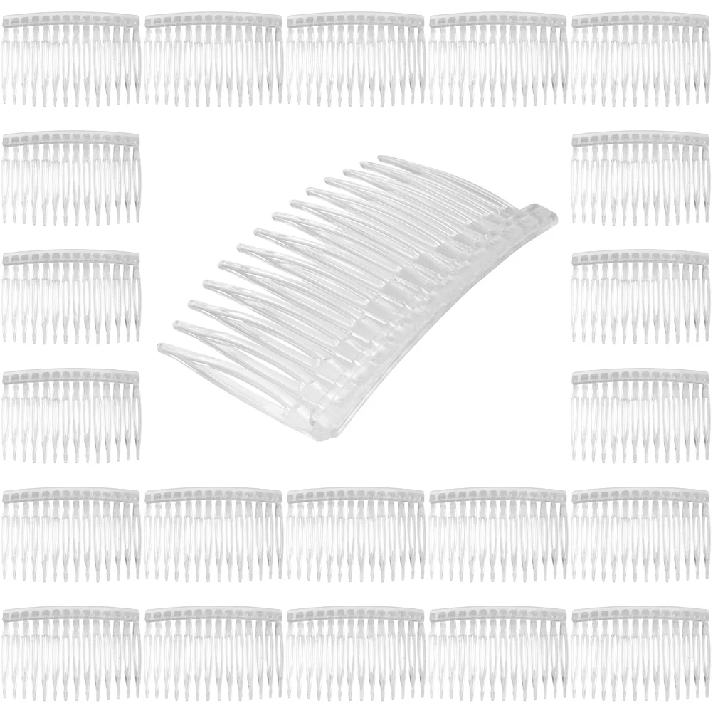 

50pcs Transparent Hair Comb Plastic Side Combs For Women Wedding Bridal Hair Accessories Prom Evening Hairstyle