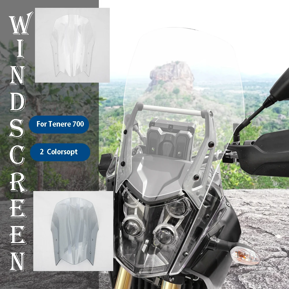 Windshield Motorcycle Windscreen Motorbikes Deflector Adjustable Universal For YAMAHA Tenere 700 XT700Z 2019-2021 2022 2023 2024