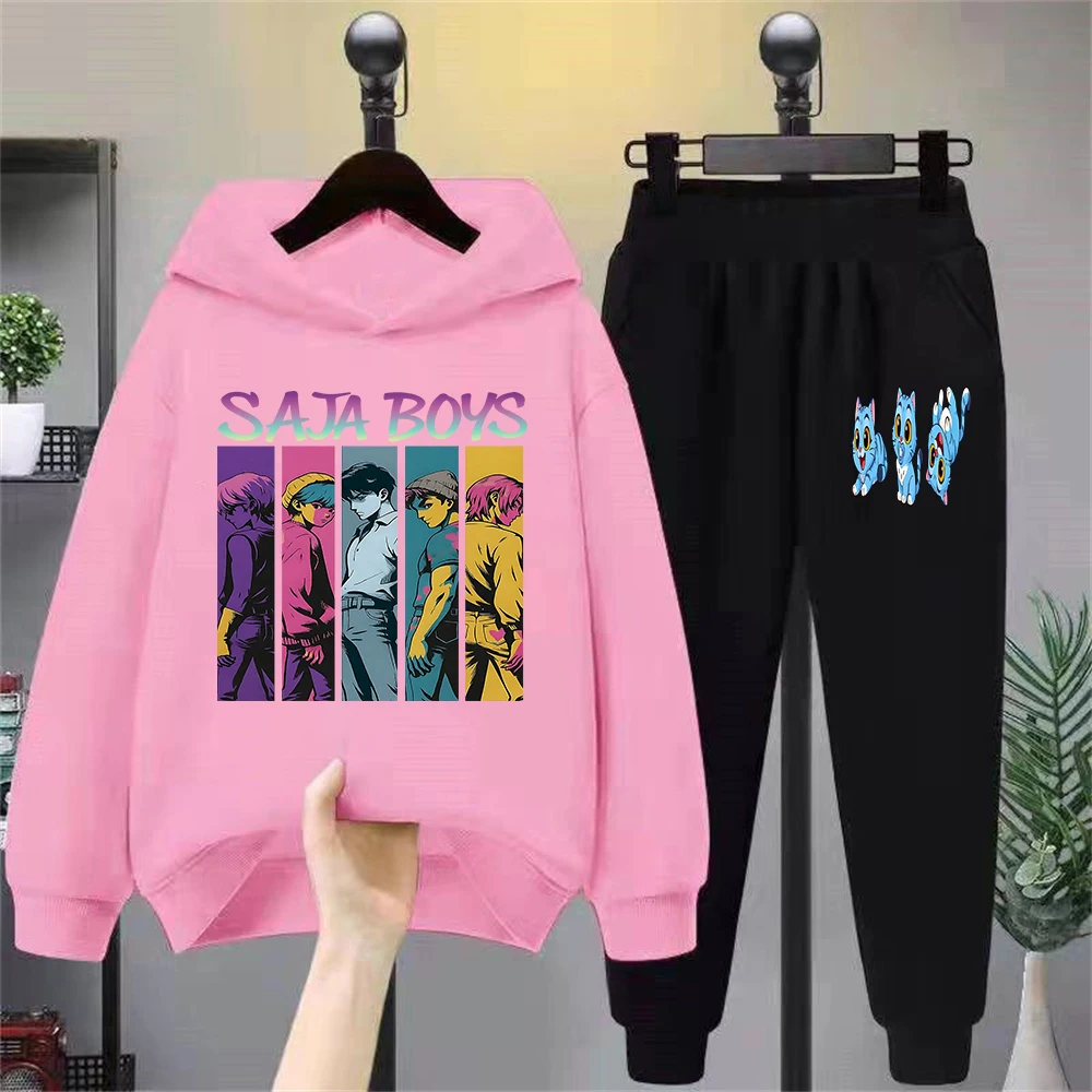 طقم سويت شيرت برسومات للأولاد من Saja - أنيمي - زي كاجوال مستوحى للأطفال، شخصية ملونة - بلوفر مطبوع