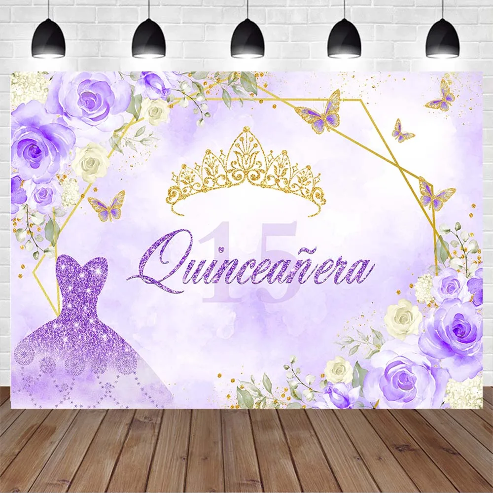 Mocsicka Quinceanera Girl 15th Birthday Party Photo Background Decor Princess Dresses High Heel Backdrops for Photography Studio