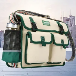 Bolsa de lona de electricista profesional, almacenamiento de herramientas de Hardware, herramientas de mantenimiento multifuncionales, bolso cruzado de hombro para desgaste
