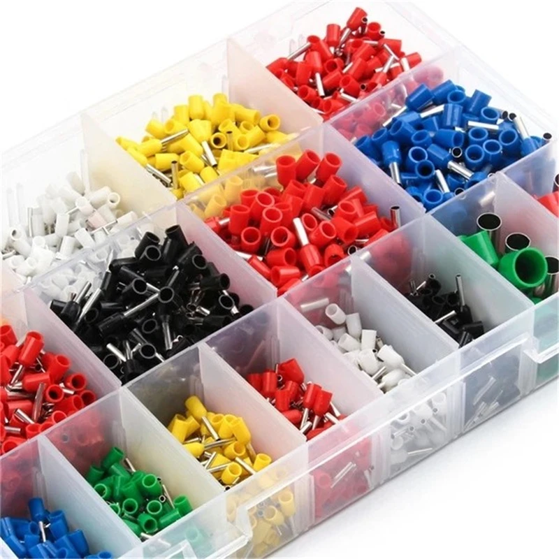 800PCS boxed VE tubular terminal 8-in-1 combination set cold-pressed terminals 8 types of terminal blocks 100 pieces each