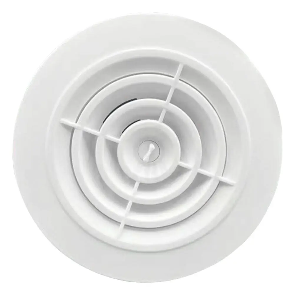 

Регулируемая круглая потолочная вентиляционная решетка из АБС-пластика для вытяжного вентилятора, кондиционера, равномерного равновесного воздушного потока, для использования в ванной комнате и офисе