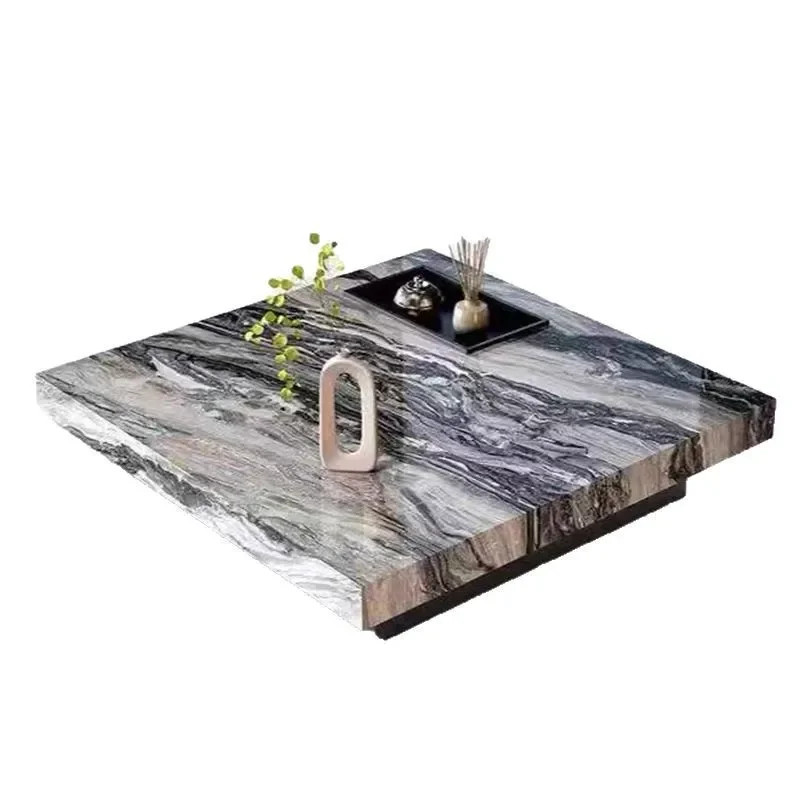 

Light luxury marble living room coffee table modern simple small apartment bedroom rental room balcony square coffee table